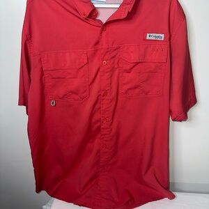 Columbia PFG Red Blood and Guts Men's Shirt